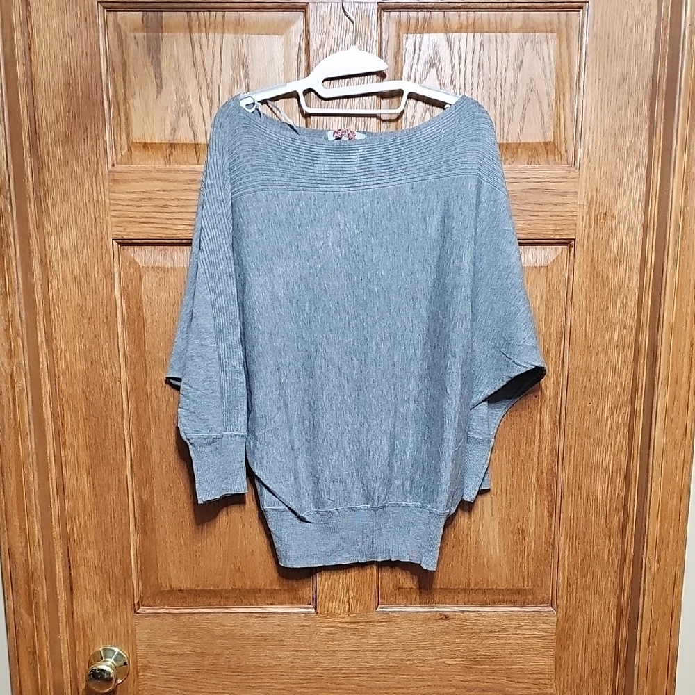 Carol Rose Gray Shrug Sweater